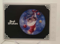 GlitterFilm and Vintage Hue 4 Card Kit Hangin' Around Cat Christmas