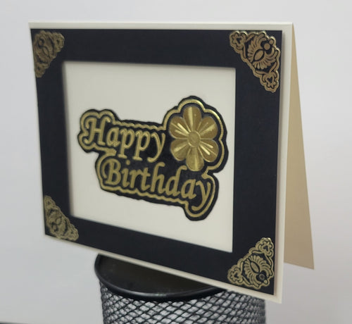 Sticker, Double Embossed Happy Birthday Labels  352401