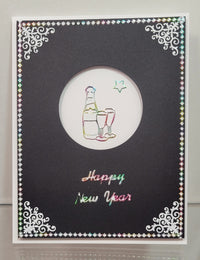 Happy New Year Outline Sticker DD2703