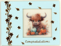 GlitterFilm and Vintage Hue 12 Card Kit Hay Fall Highland Cows