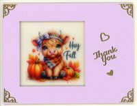 GlitterFilm and Vintage Hue 12 Card Kit Hay Fall Highland Cows