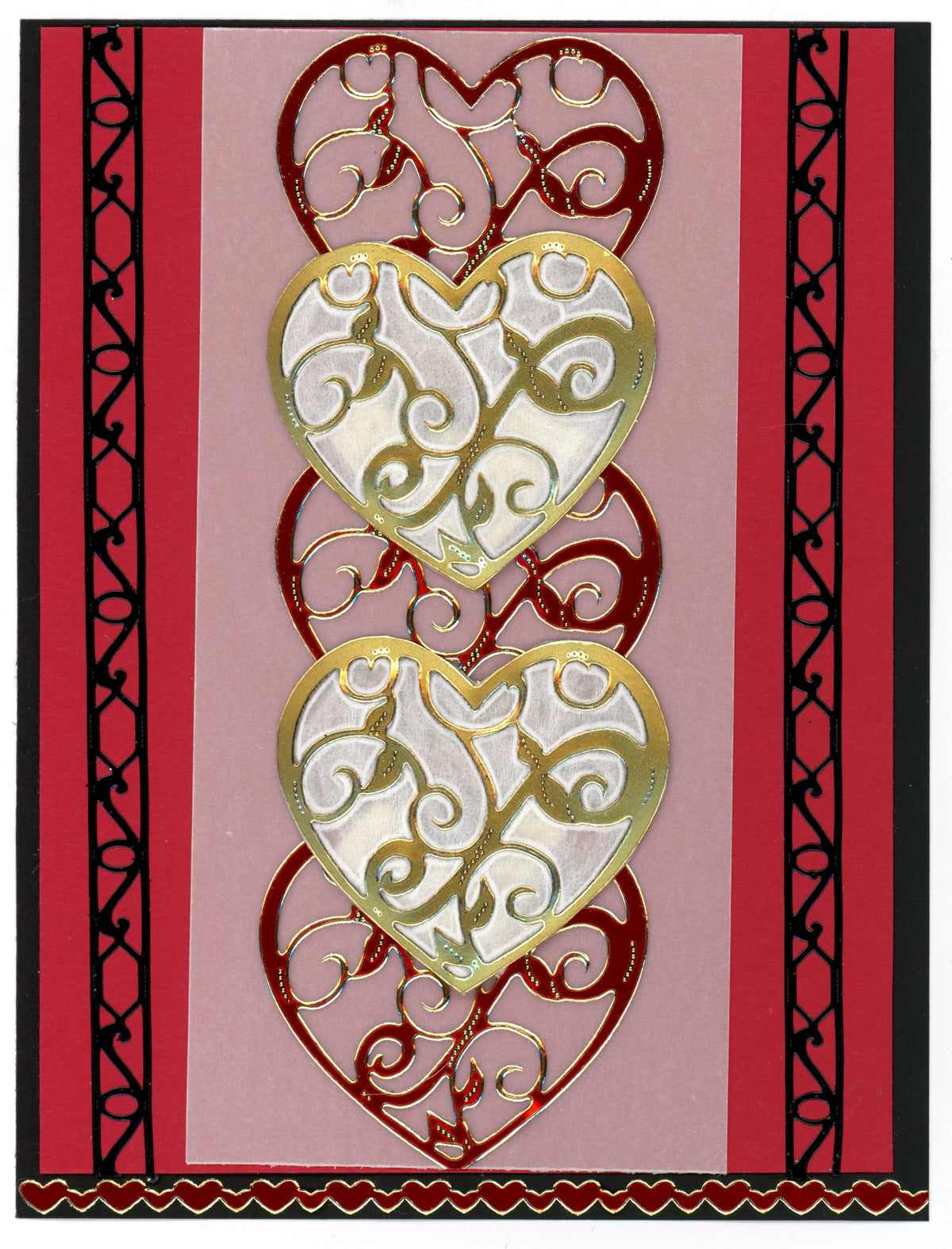 Heart Ornaments Outline Stickers  1900