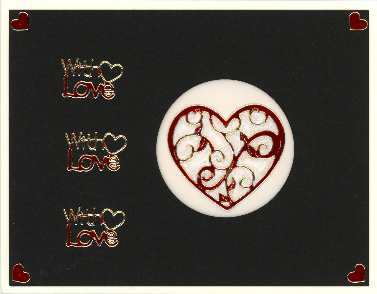 Heart Ornaments Outline Stickers  1900