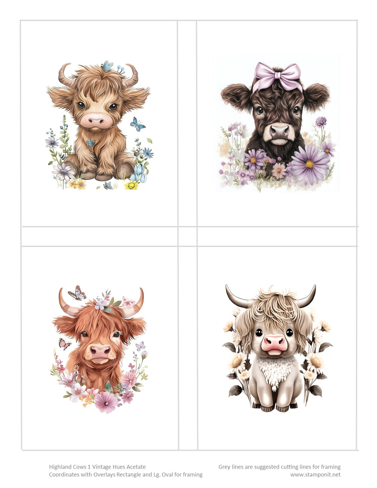Highland Cows 1 Vintage Hue Acetate