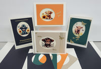 GlitterFilm and Vintage Hue 4 Card Kit Highland Baby Cows