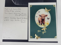 GlitterFilm and Vintage Hue 4 Card Kit Highland Baby Cows