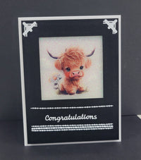 Baby Highland Cow Squares Vintage Hue Acetate