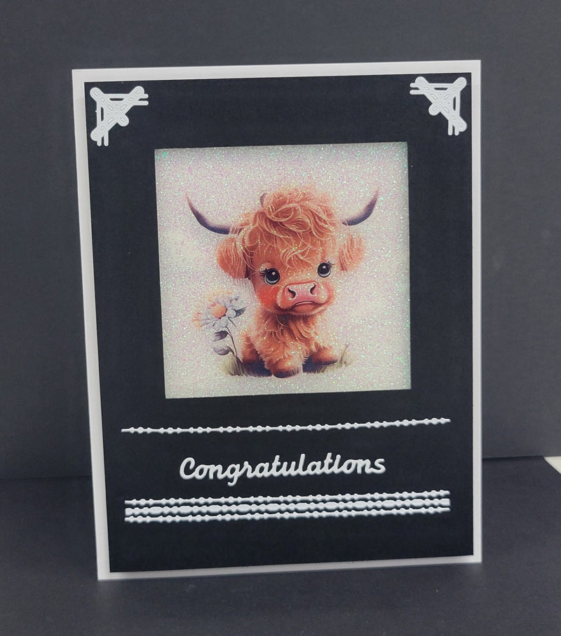 Baby Highland Cow Squares Vintage Hue Acetate