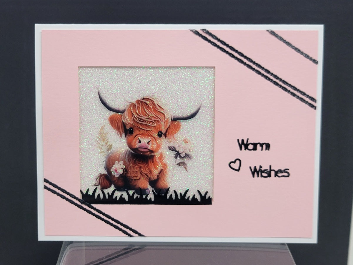 Baby Highland Cow Squares Vintage Hue Acetate