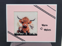 Baby Highland Cow Squares Vintage Hue Acetate