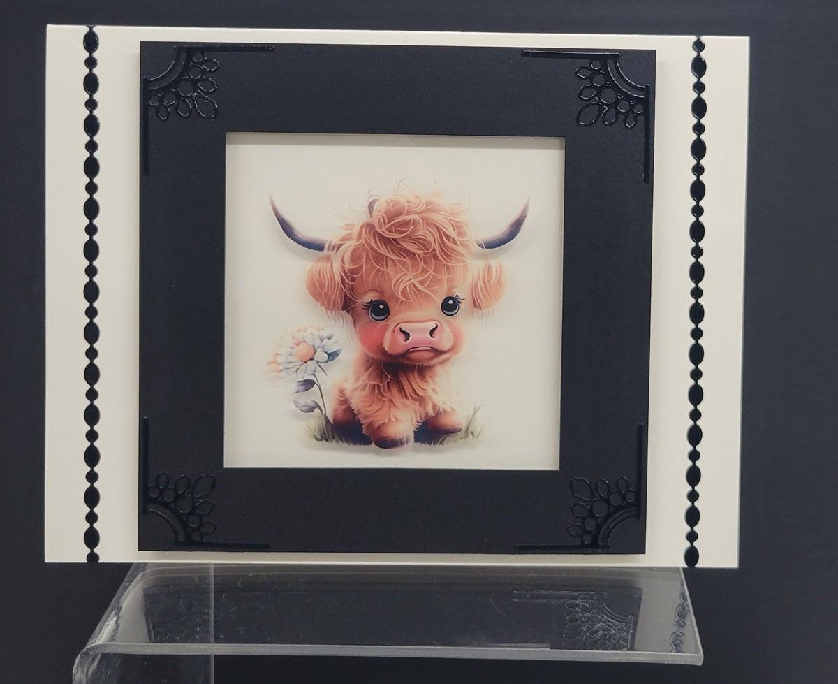 Baby Highland Cow Squares Vintage Hue Acetate