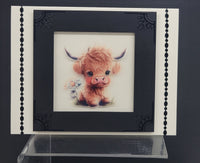 Baby Highland Cow Squares Vintage Hue Acetate