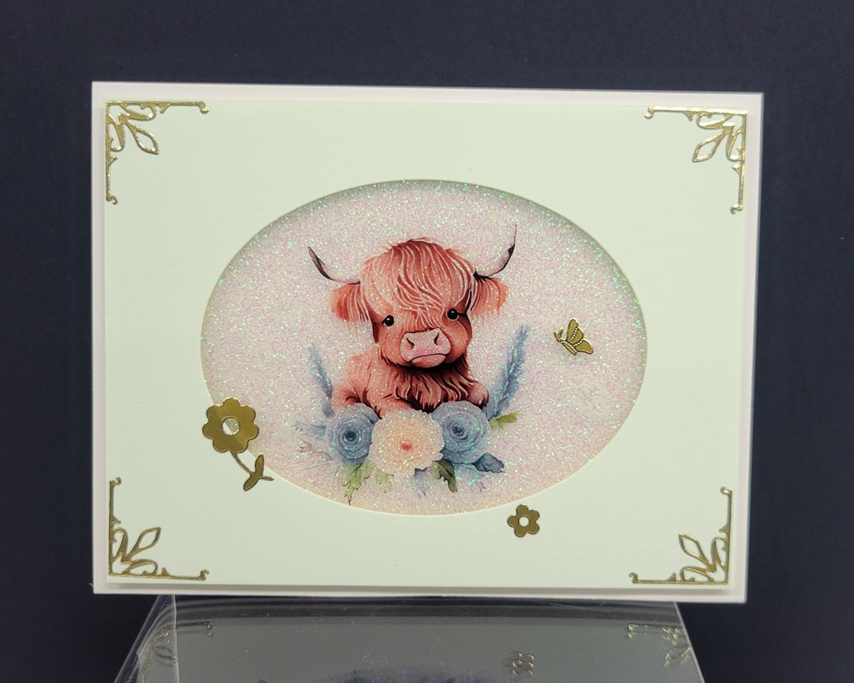 Baby Highland Cow Squares Vintage Hue Acetate