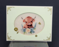 Baby Highland Cow Squares Vintage Hue Acetate