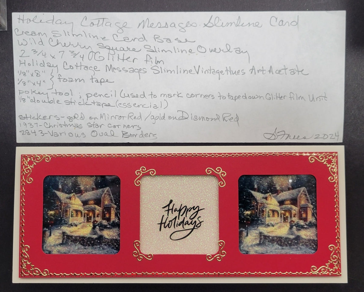 Holiday Wishes Cottages Slimline Vintage Hue Acetate