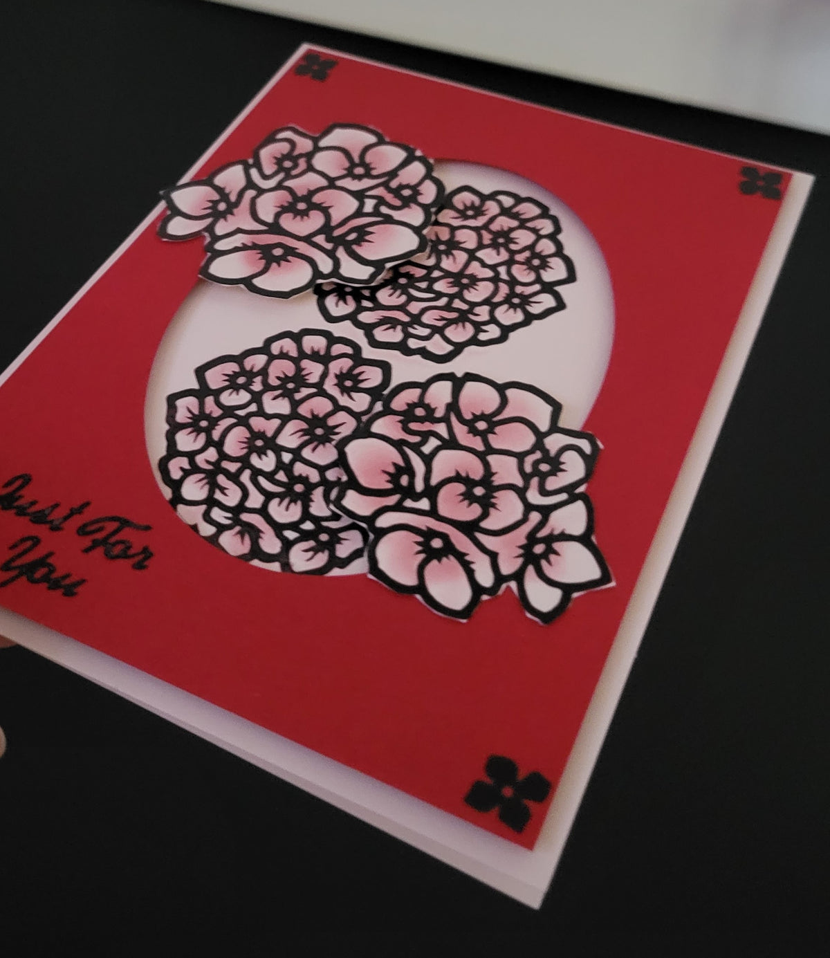 Hydrangea Happiness Flower Outline Sticker  4900