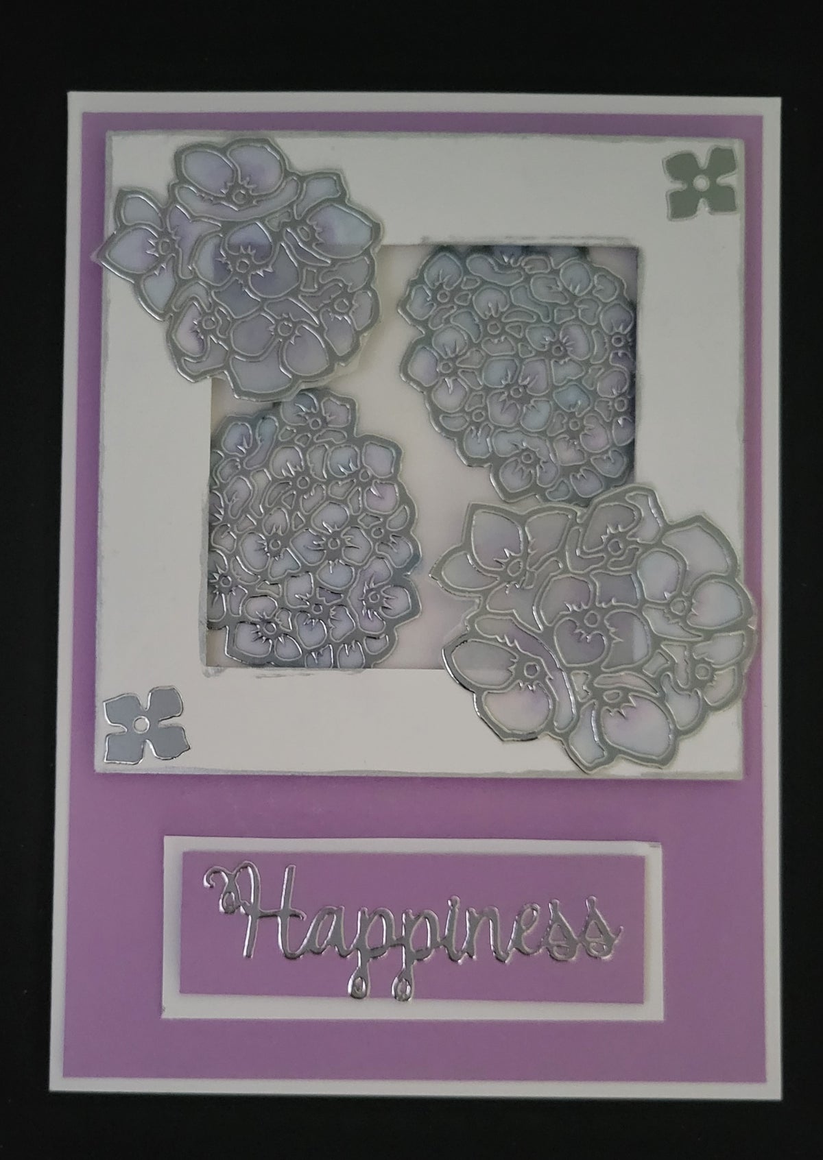 Hydrangea Happiness Flower Outline Sticker  4900