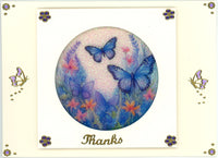 GlitterFilm and Vintage Hue 4 Card Kit Joan's Butterfly Garden