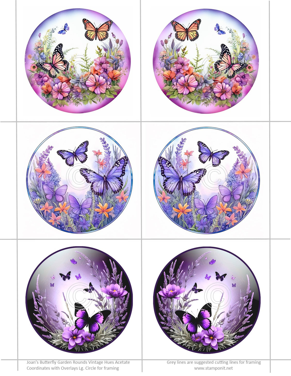 Joan's Butterfly Garden Vintage Hue Acetate