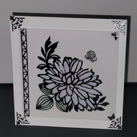 Flowers Large Outline Sticker  3768