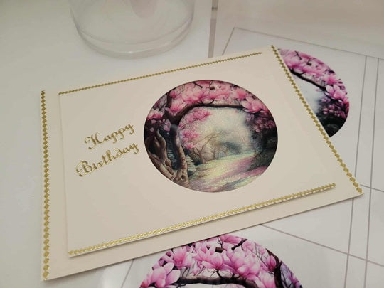 GlitterFilm and Vintage Hue 4 Card Kit Magnolia Dreams Rounds 1