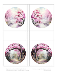 GlitterFilm and Vintage Hue 4 Card Kit Magnolia Dreams Rounds 1