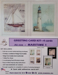 GlitterFilm and Vintage Hue 4 Card Kit Maritime 1