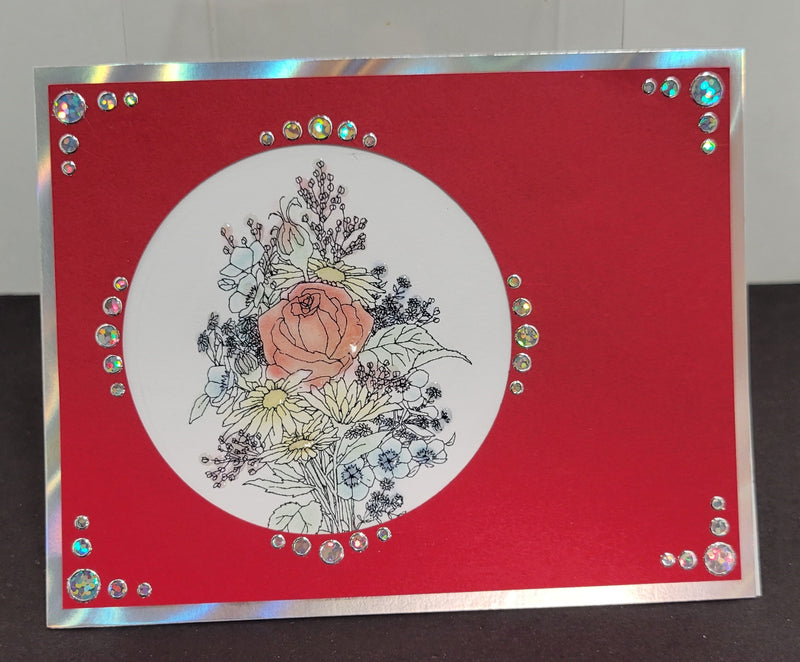 Mixed Bouquet Art Rubber Stamp  ES 9206L