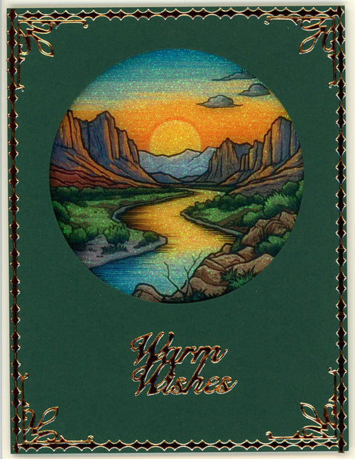 GlitterFilm and Vintage Hue 12 Card Kit Mountain Streams Rounds 1