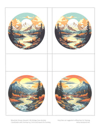 GlitterFilm and Vintage Hue 4 Card Kit Mtn. Streams Rounds 2