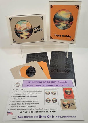GlitterFilm and Vintage Hue 4 Card Kit Mtn. Streams Rounds 2