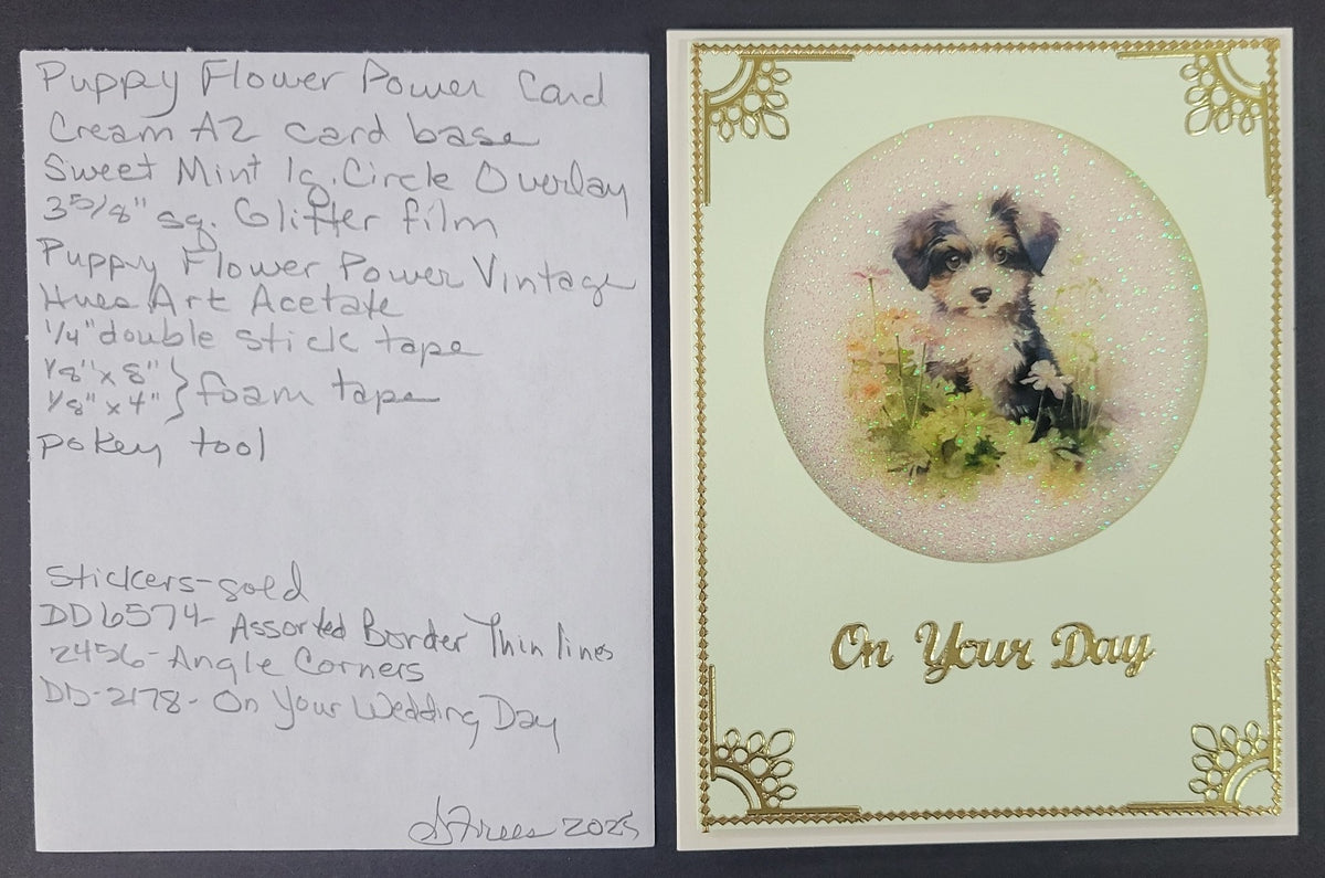 Puppy Flower Power, Vintage Hue Acetate