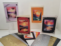 GlitterFilm and Vintage Hue 4 Card Kit Quiet Reflections