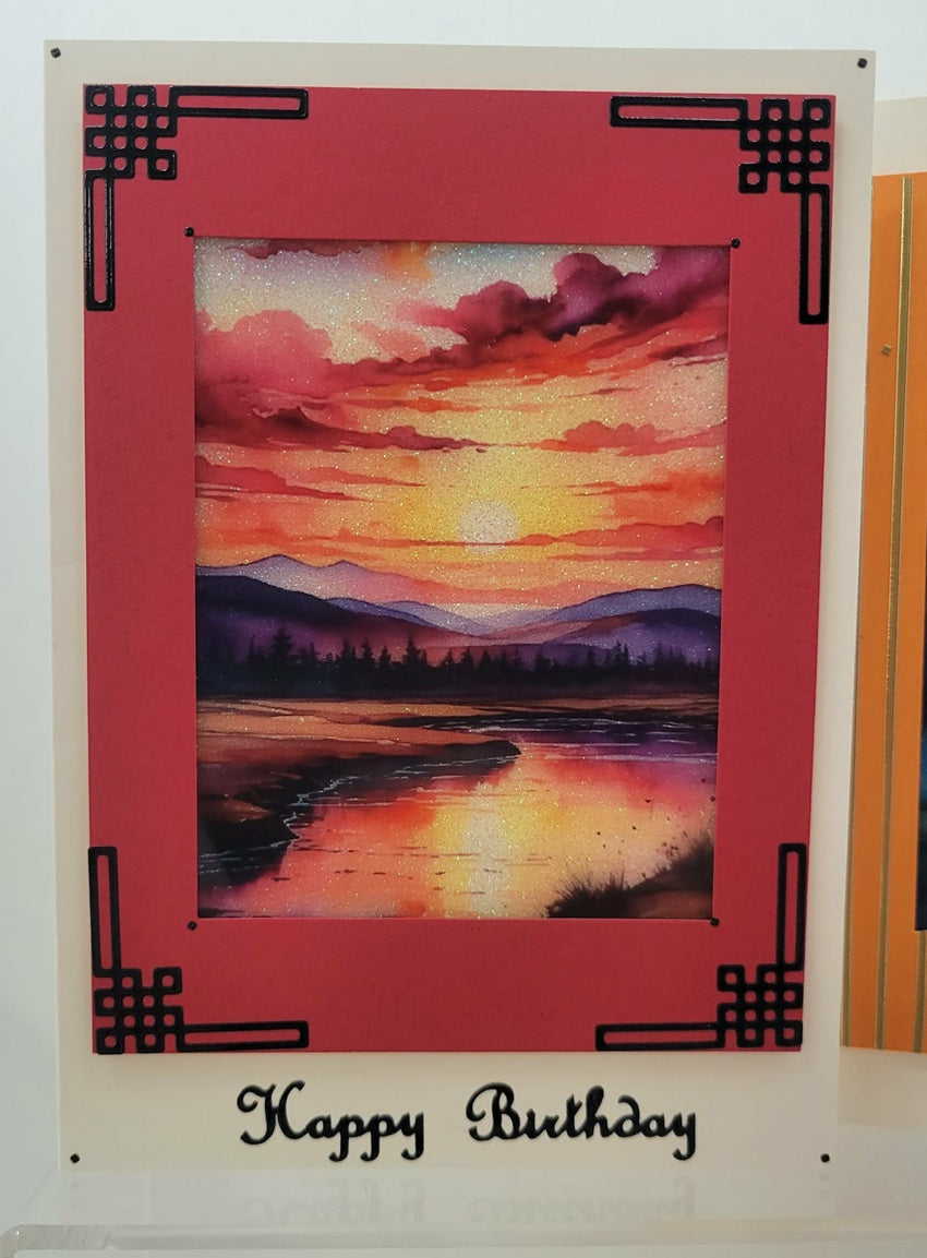 GlitterFilm and Vintage Hue 4 Card Kit Quiet Reflections