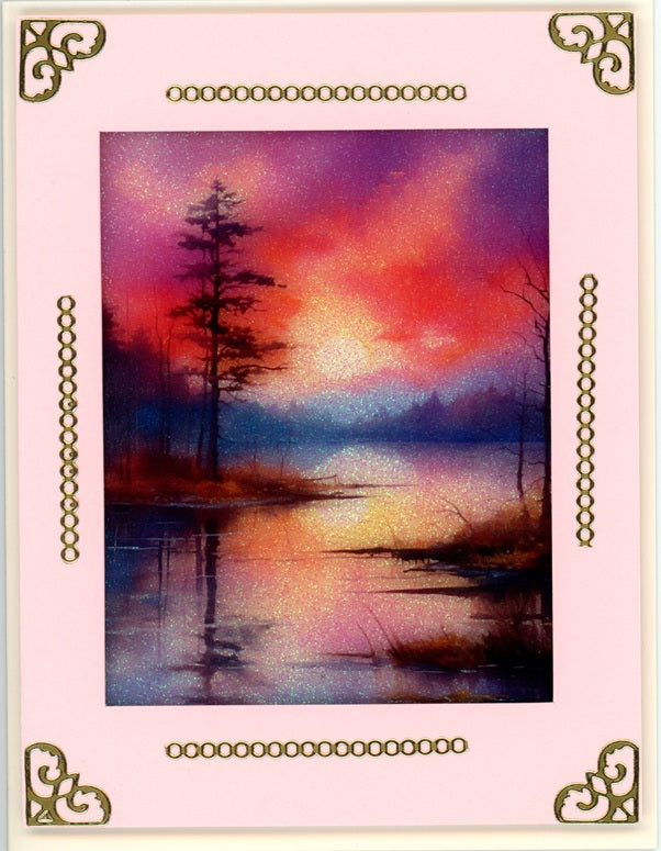 GlitterFilm and Vintage Hue 12 Card Kit Quiet Reflections