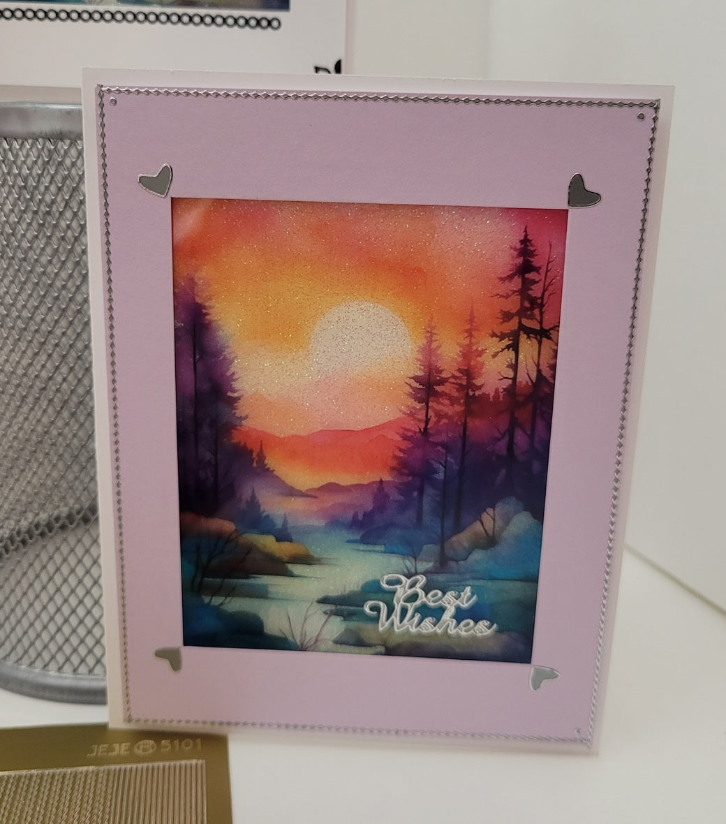 GlitterFilm and Vintage Hue 12 Card Kit Quiet Reflections