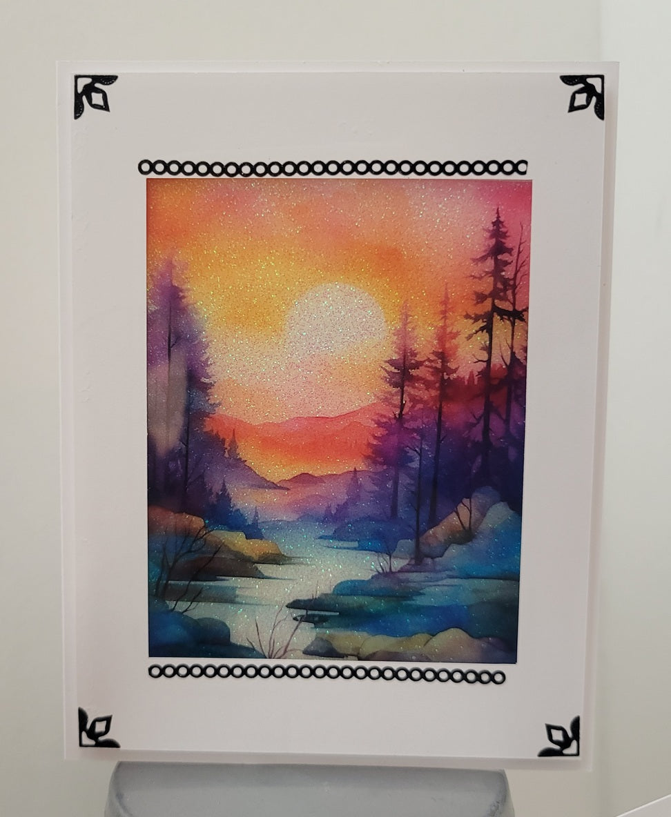 GlitterFilm and Vintage Hue 12 Card Kit Quiet Reflections