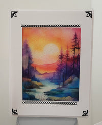 GlitterFilm and Vintage Hue 12 Card Kit Quiet Reflections