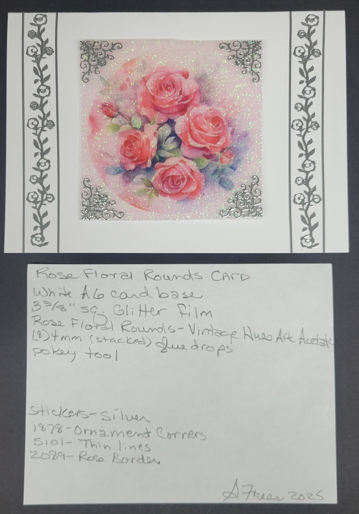 Rose Border Outline Sticker  2089