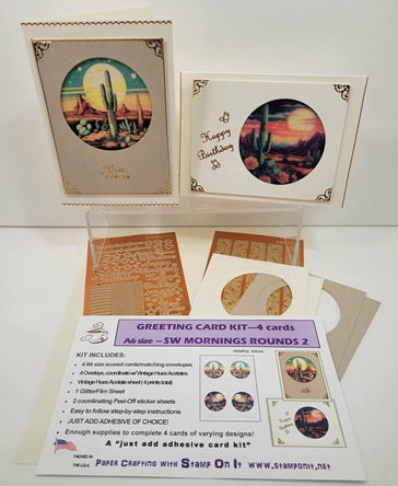 GlitterFilm and Vintage Hue 4 Card Kit SW Mornings Rounds 2