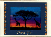 GlitterFilm and Vintage Hue 4 Card Kit Safari Animals 1