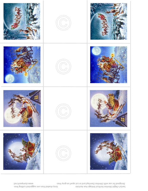 Santa's Night Slimline Vintage Hue Acetate