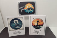 GlitterFilm & Vintage Hues 12 Card Kit Seascape Rounds