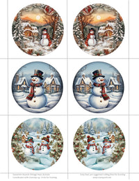 Snowmen Rounds, Vintage Hue Acetate