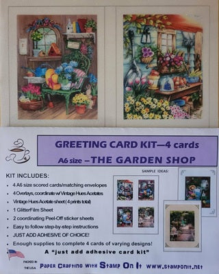 GlitterFilm and Vintage Hue 4 Card Kit The Garden Shop
