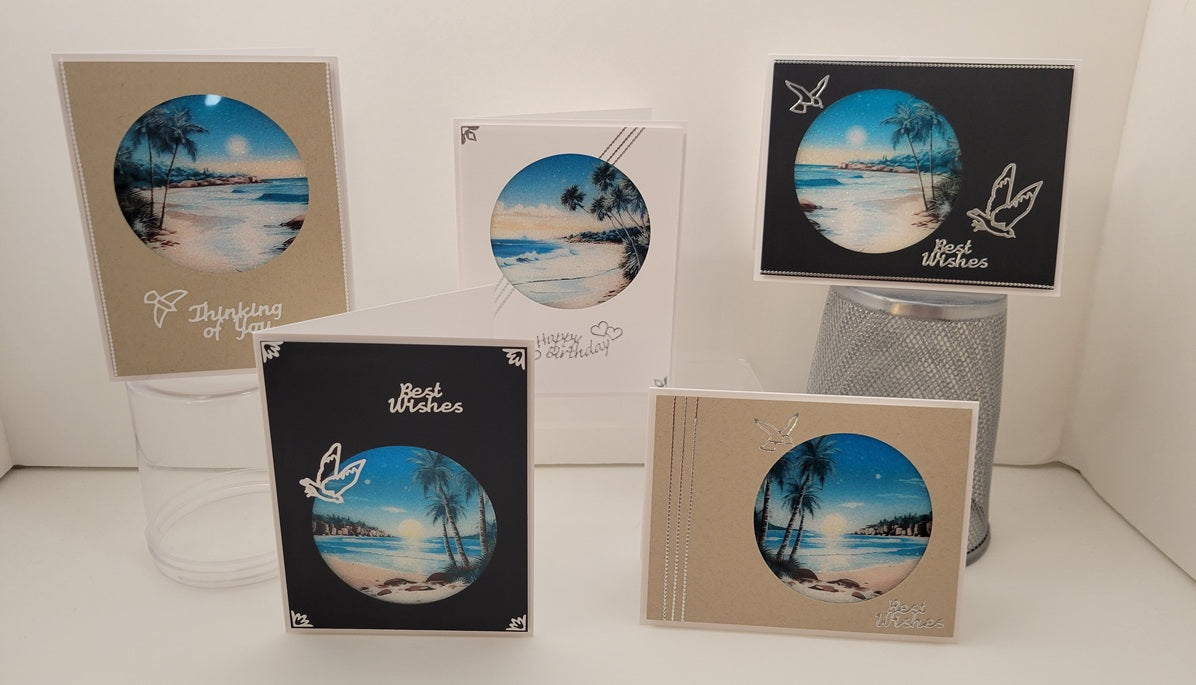 Tropical Beach Rounds Vintage Hue Acetate