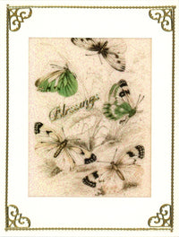 GlitterFilm & Vintage Hues 12 Card Kit Vintage Butterflies 1