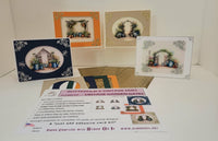 GlitterFilm and Vintage Hue 4 Card Kit Vintage Garden Gate