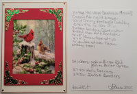 GlitterFilm and Vintage Hue 4 Card Kit Vintage Holiday Cardinals