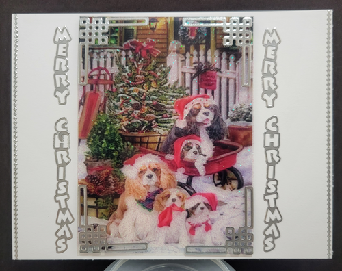 Merry Christmas Vertical Outline Sticker  DD2714